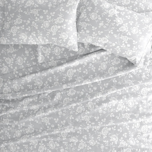 Rose 4-Piece Patterned Sheet Set