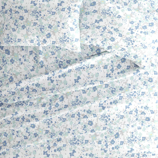 Violets 4-Piece Patterned Sheet Set