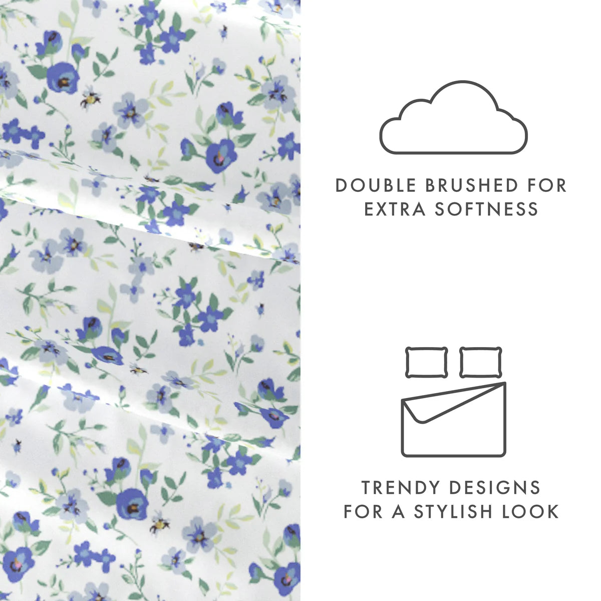 Blossoms 4-Piece Patterned Sheet Set