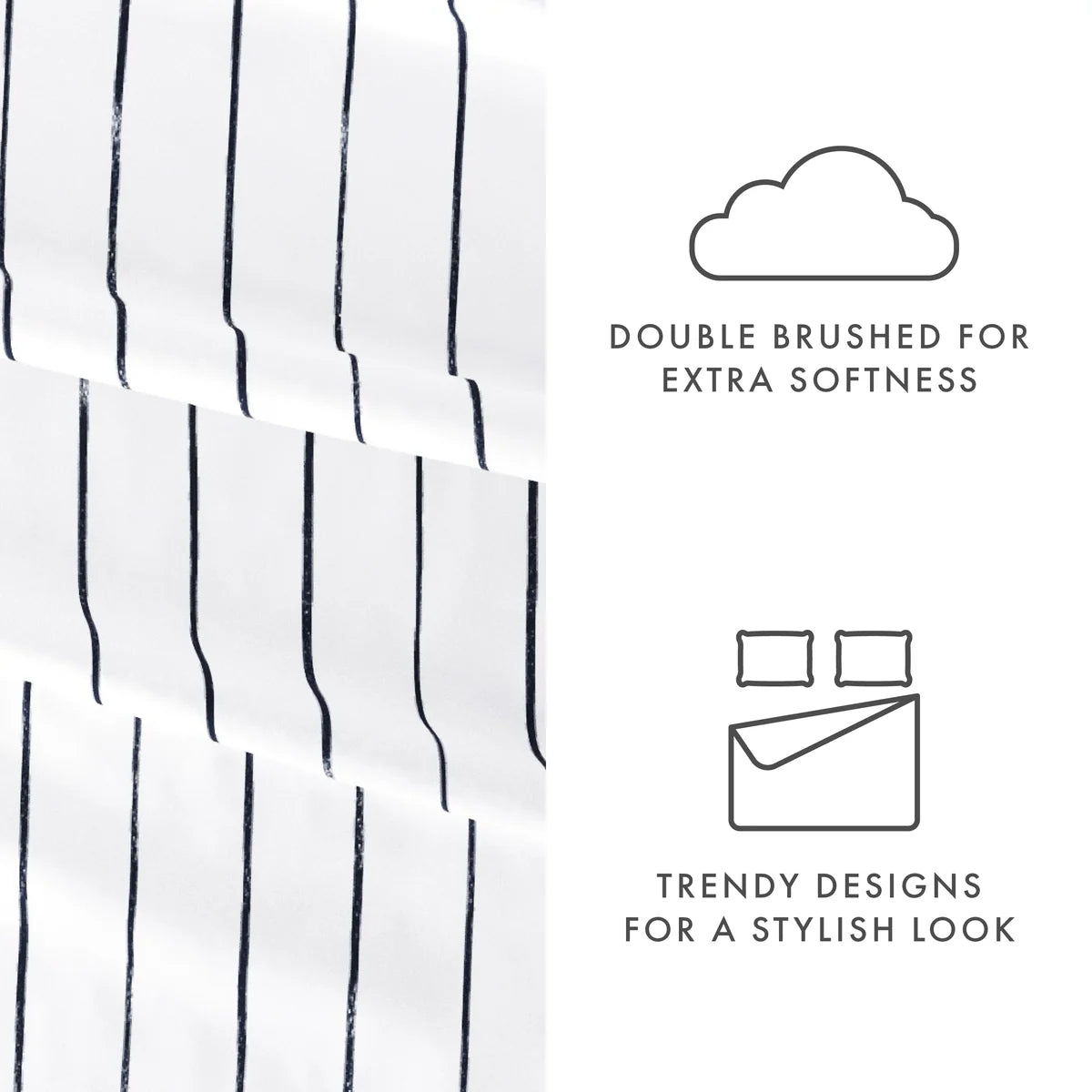 Distressed Field Stripe 4-Piece Patterned Sheet Set