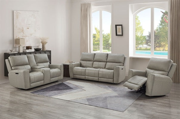 Leather Italia - Laredo Glider Recliner in Cement