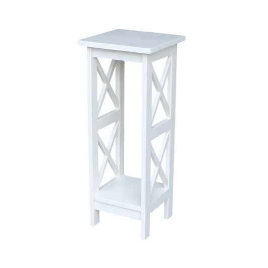 Home Accents - 30" H X Side Plant Stand in White