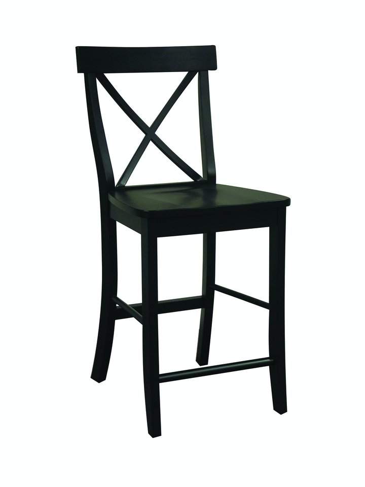 Dining Essentials - X-Back Stool in Black (Set of 2)