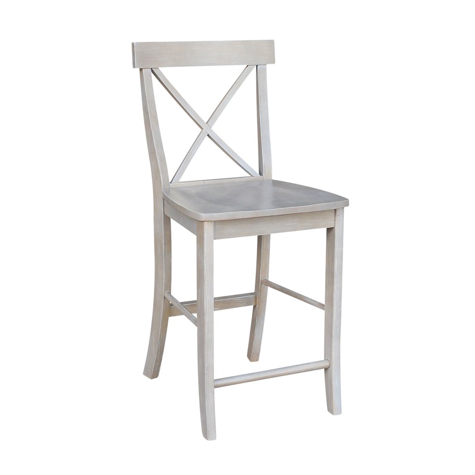 Dining Essentials - X-Back Stool in Taupe Gray (Set of 2)