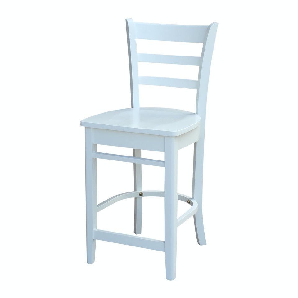 Dining Essentials - Emily Stool in Pure White (Set of 2)