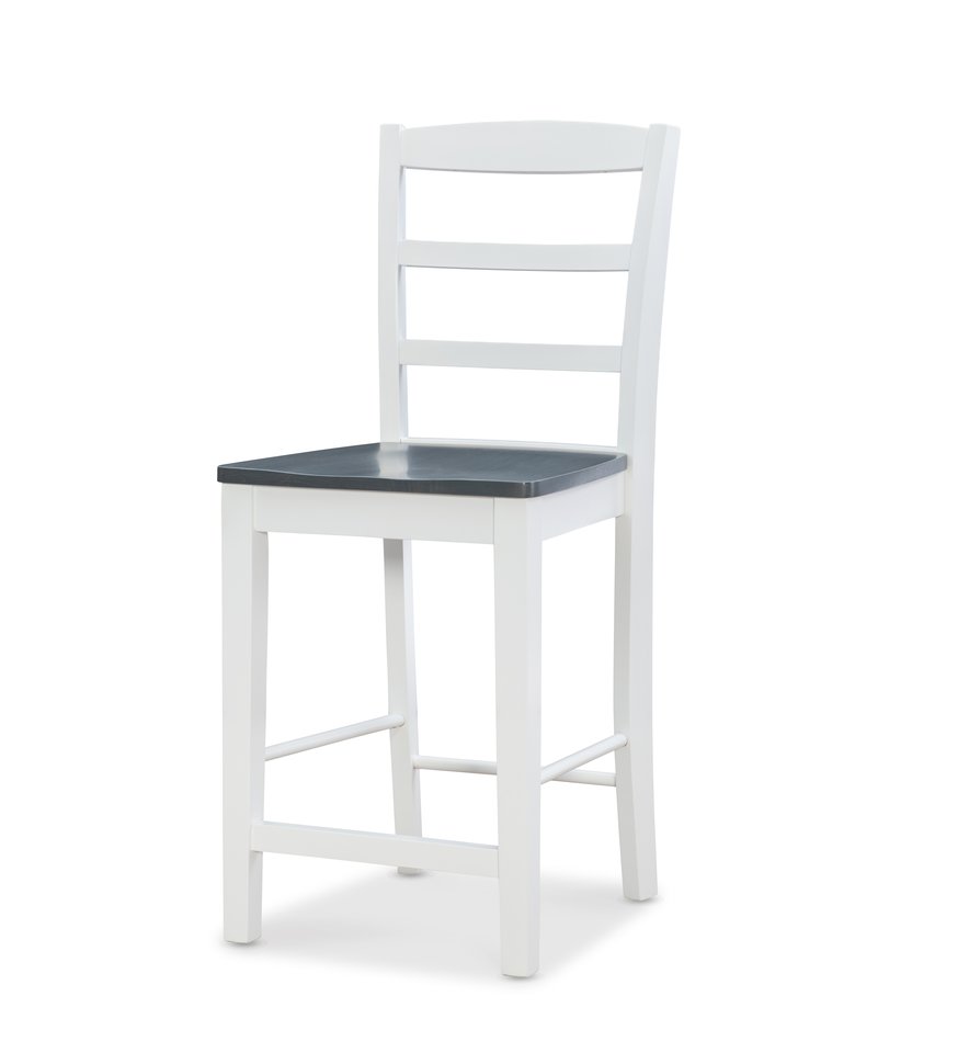 Dining Essentials - Madrid Stool in Heather Gray & White (Set of 2)