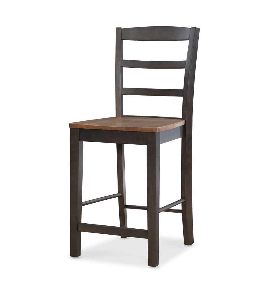 Dining Essentials - Madrid Stool in Hickory & Coal (Set of 2)
