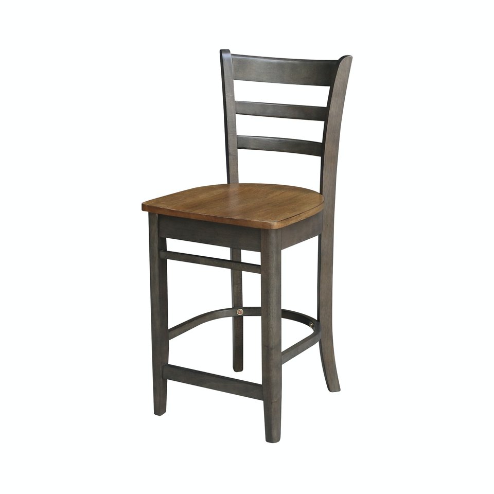 Dining Essentials - Emily Stool in Hickory & Coal (Set of 2)