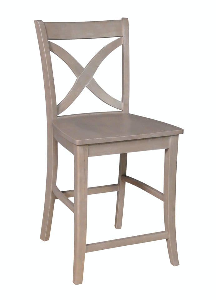 Cosmopolitan - 24" Salerno Stool in Taupe Gray