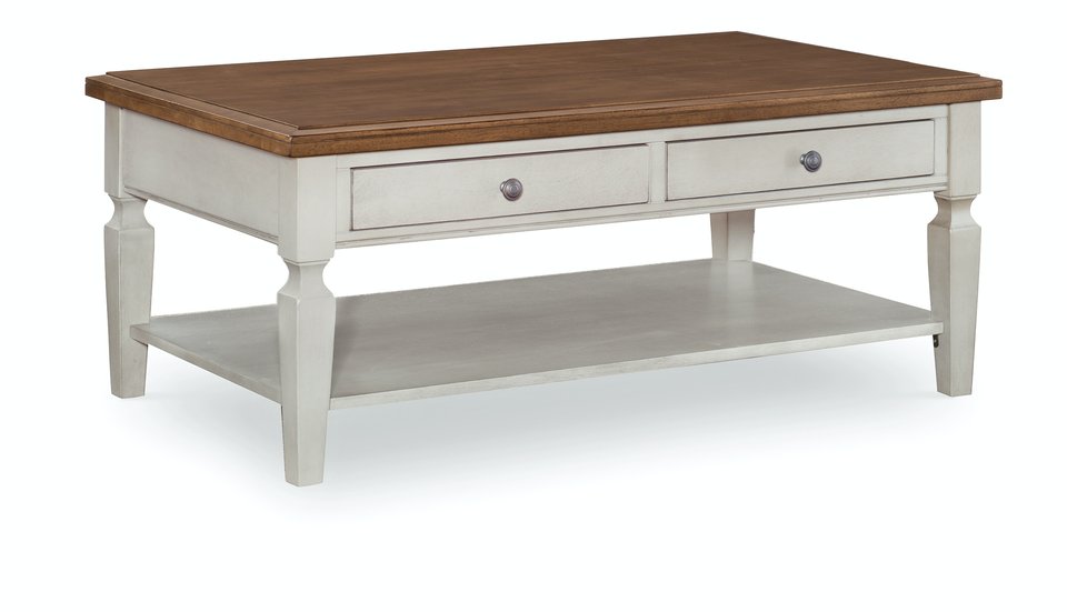 Home Accents - Vista Coffee Table in Hickory & Shell