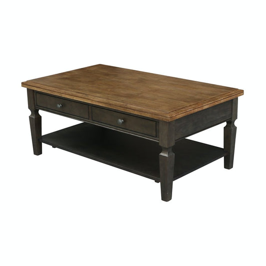 Home Accents - Vista Coffee Table in Hickory & Coal