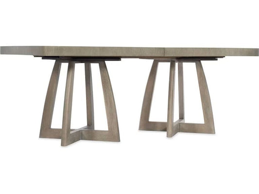 Hooker Furniture - Casual Dining Affinity 78in Rectangle Pedestal Dining Table w/2-18in Leaves