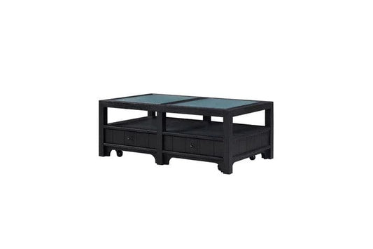 Pleasant Hill - Ebony Cocktail Table with Matte Glass Top