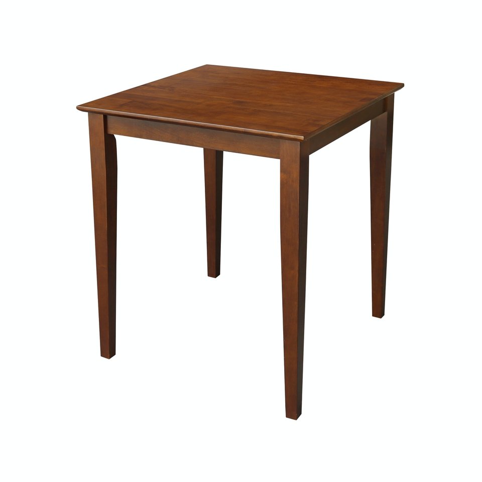 Dining Essentials - 30" Square Table Top w/ 36" H Shaker Legs in Espresso