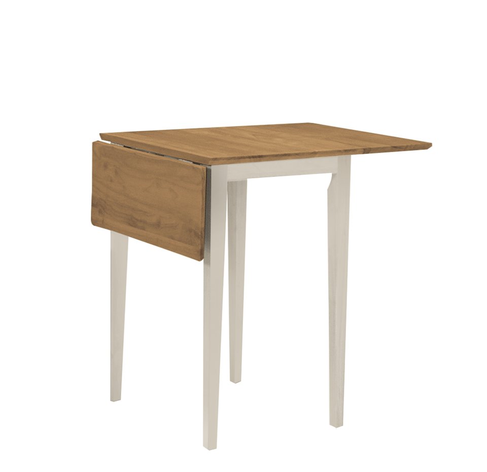 Dining Essentials - 22" Drop Leaf Table in Hickory & Shell