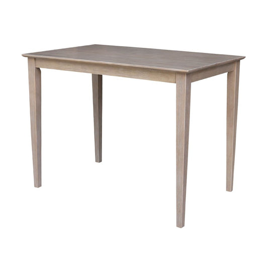 Dining Essentials - Rectangular Table Top w/ 36" H Shaker Legs in Taupe Gray