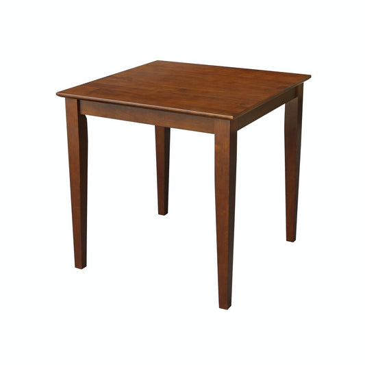 Dining Essentials - 30" Square Table Top w/ 30" H Shaker Legs in Espresso