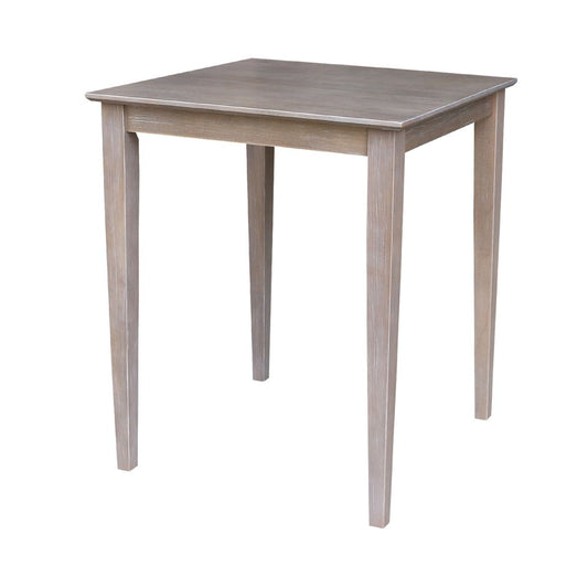 Dining Essentials - 30" Square Table Top w/ 36" H Shaker Legs in Taupe Gray