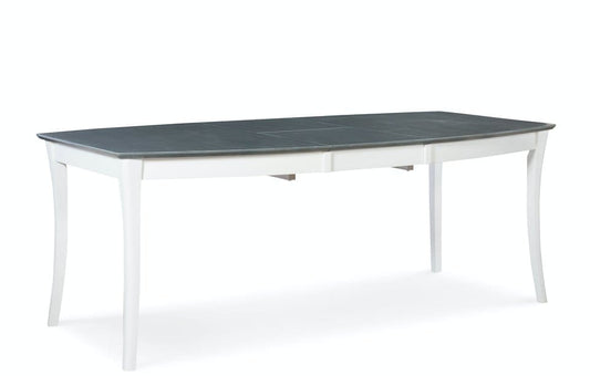 Cosmopolitan - Salerno Butterfly Extension Table in Heather Gray & White