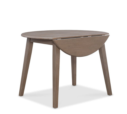 Dining Essentials - 42" Round Drop Leaf Table in Taupe Gray