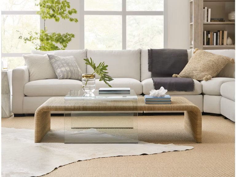 Hooker Furniture - Living Room Amani Rope and Glass Cocktail Table