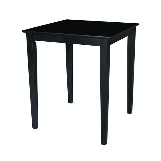 Dining Essentials - 30" Square Table Top w/ 30" H Shaker Legs in Black