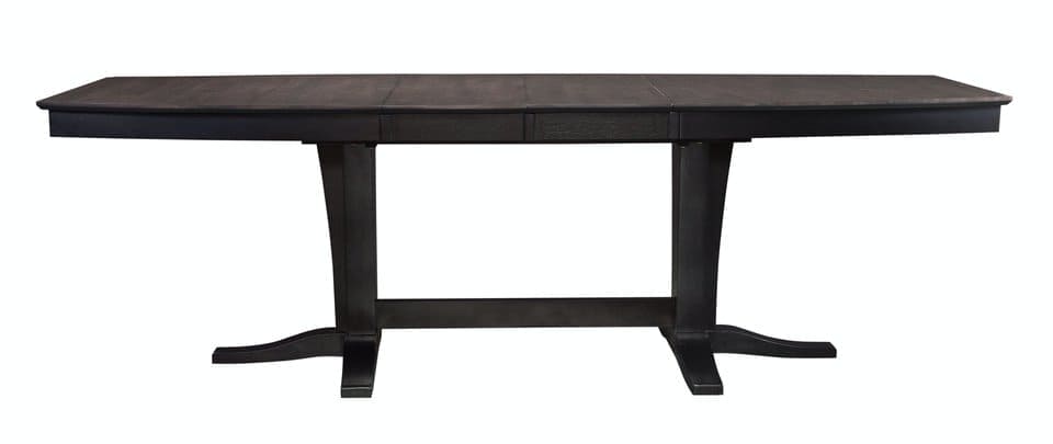 Cosmopolitan - Extension Table w/ Double Pedestal Base in Coal & Black