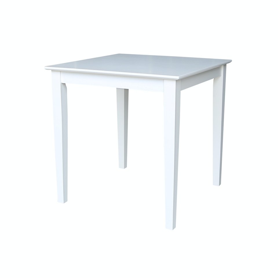 Dining Essentials - 30" Square Table w/ 30" H Shaker Legs in Pure White