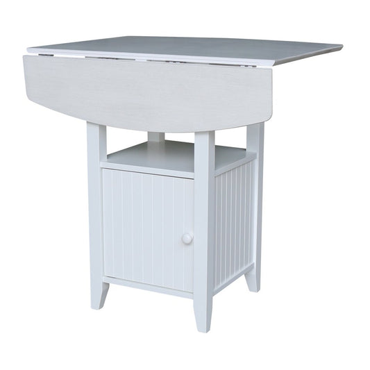 Hampton - 36" H Drop Leaf Bistro Table in Chalk & White
