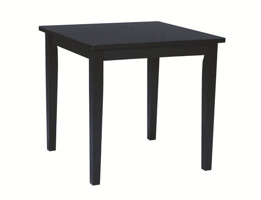 Dining Essentials - 36" Square Top w/ 30" H Shaker Legs in Black