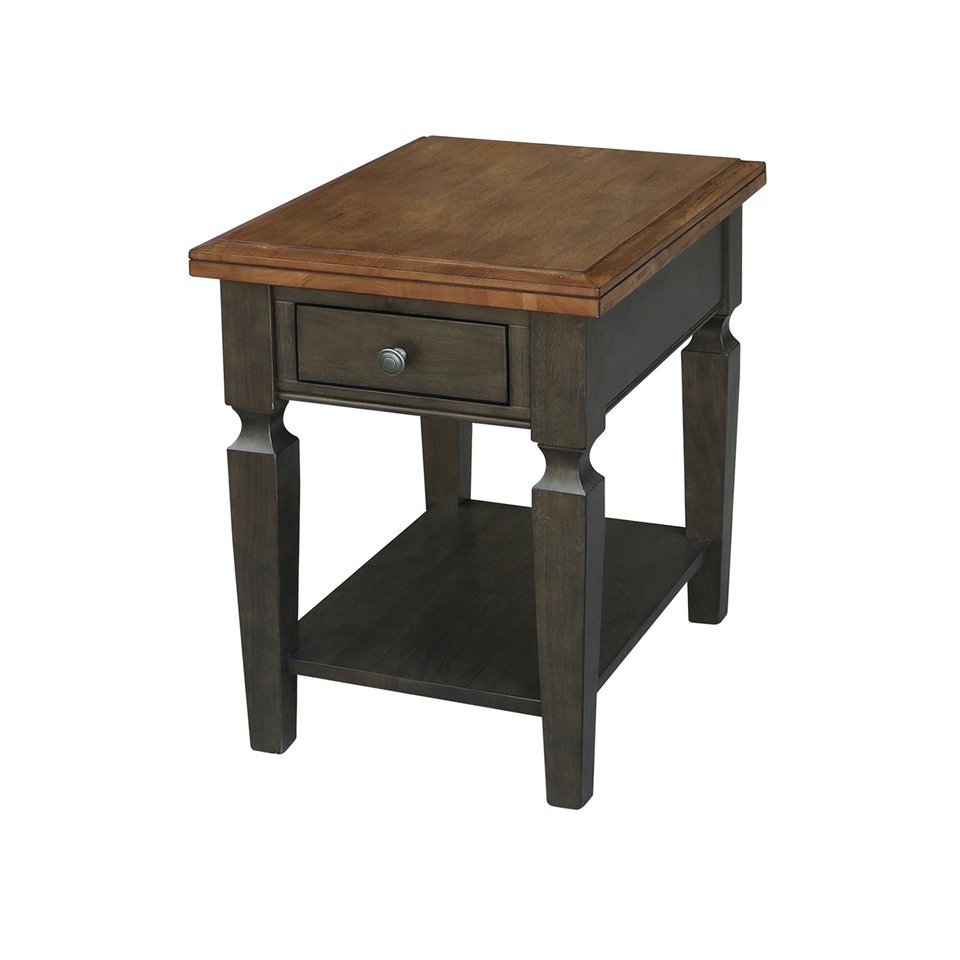 Home Accents - Vista End Table in Hickory & Coal
