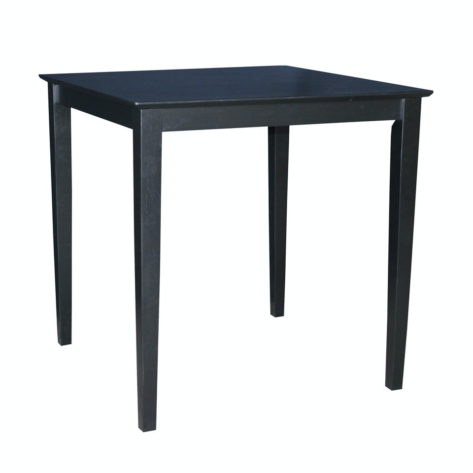 Dining Essentials - 36" Square Table w/ 36" Shaker Legs in Black
