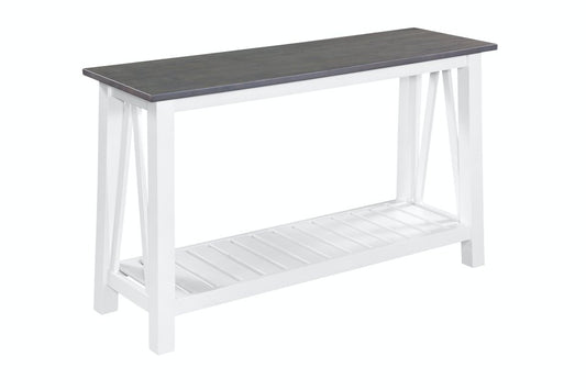 Home Accents - Surrey Sofa Table in Heather Gray & White
