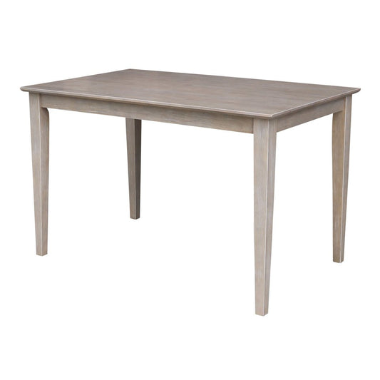 Dining Essentials - Rectangular Table w/ 30" H Shaker Legs in Taupe Gray