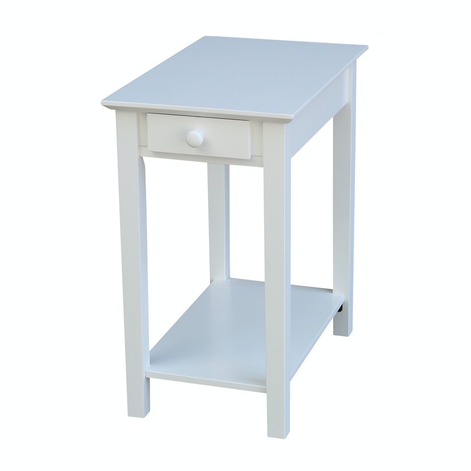 Destinations - Narrow End Table in White