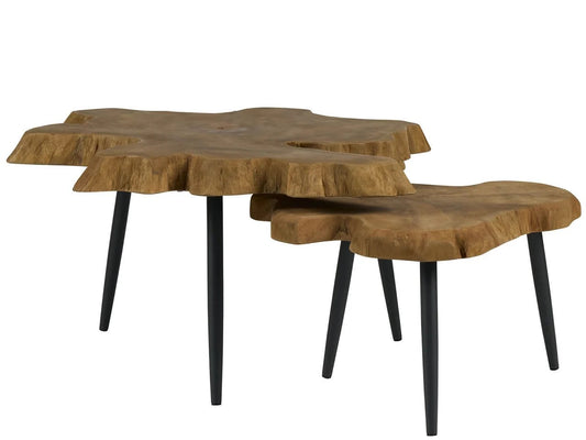 Universal - Oasis-Coastal Living Home Driftwood Nesting Tables