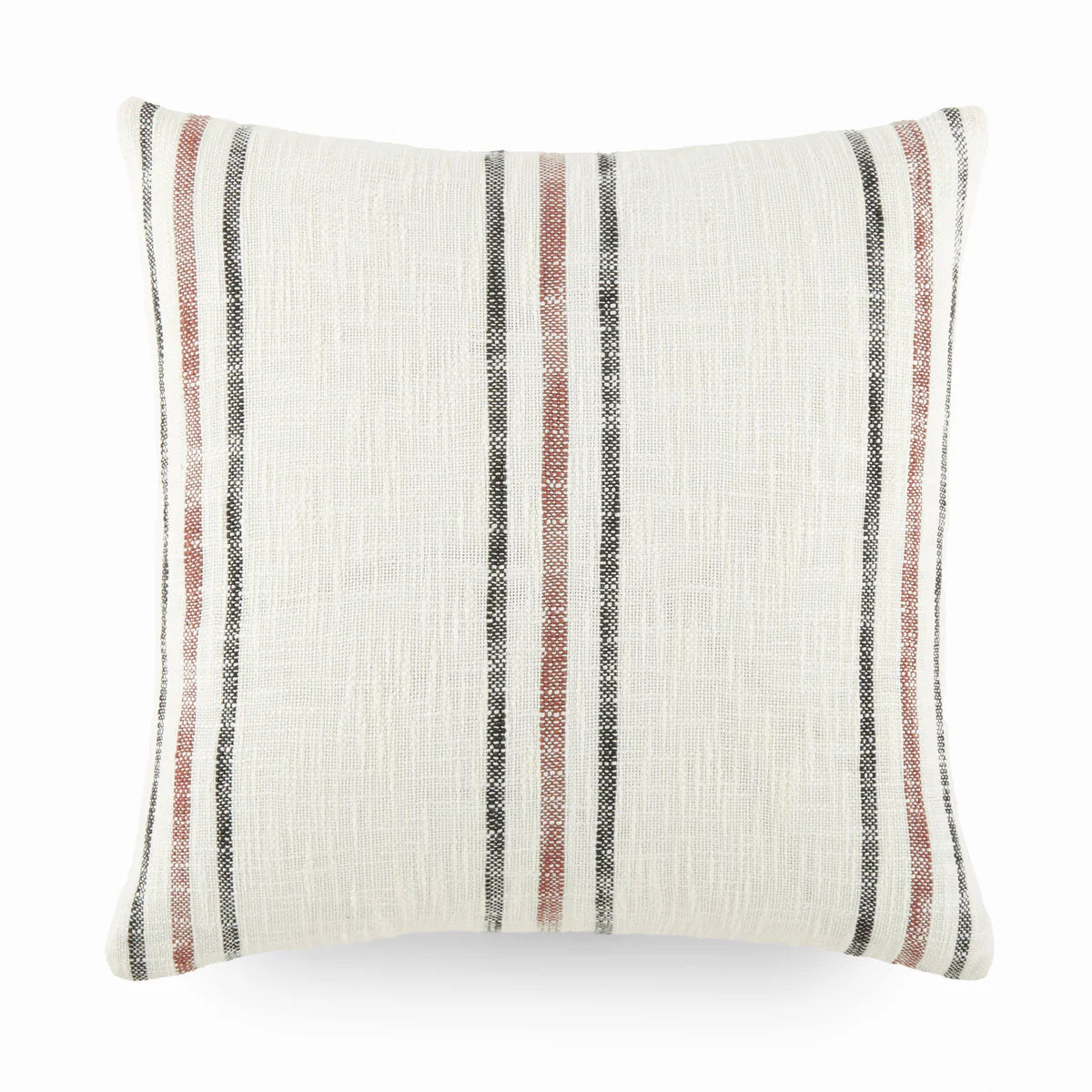 Framed Stripe Yarn-Dyed Cotton Decor Throw Pillow Cover