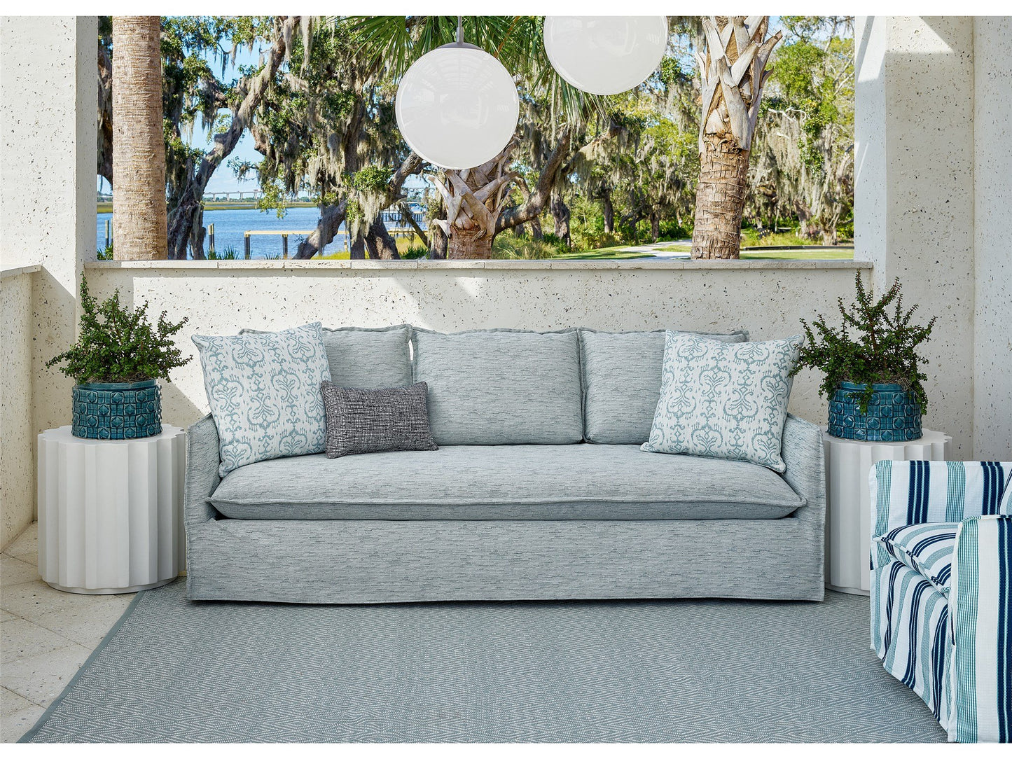 UNIVERSAL - COASTAL LIVING OUTDOOR SIESTA KEY OUTDOOR SLIPCOVER SOFA - SPECIAL ORDER