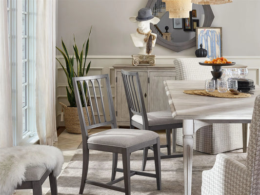 UNIVERSAL - PAST FORWARD SLAT BACK SIDE CHAIR