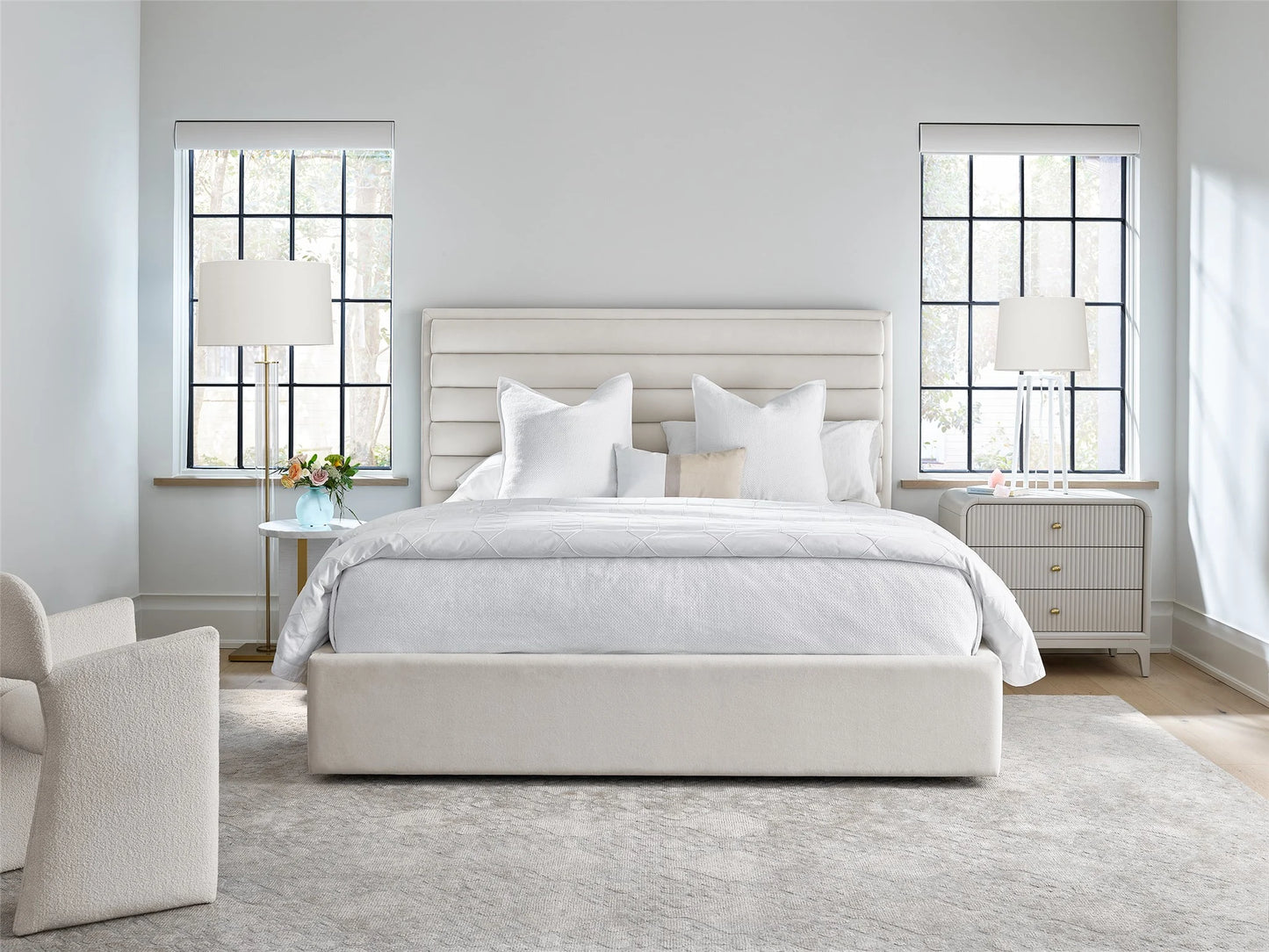Universal - Tranquility-Miranda Kerr Home Tranquility Upholstered Bed Queen