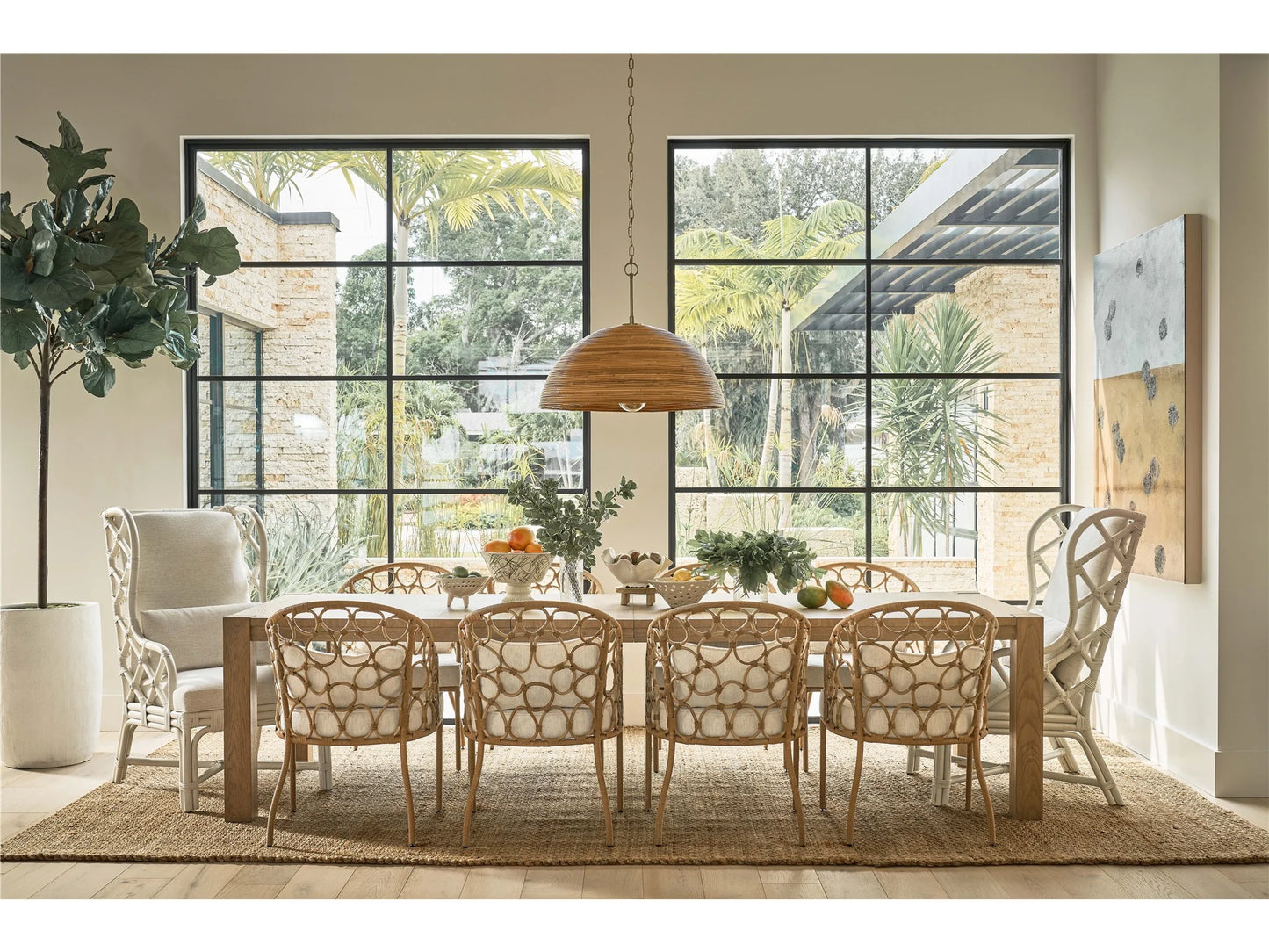 Universal - Weekender Coastal Living Home Pebble Dining Chair (Natural Rattan)