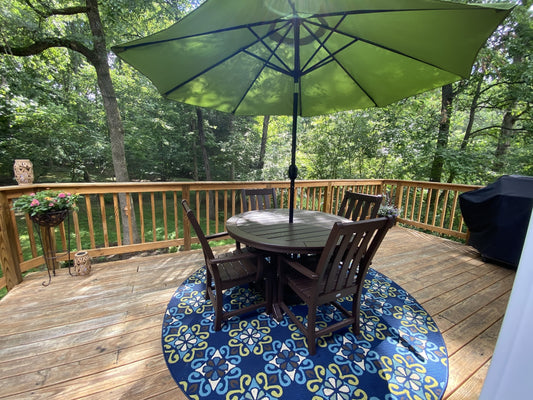 POLYWOOD Vineyard 5-Piece Round Farmhouse Dining Set FREE SHIPPING