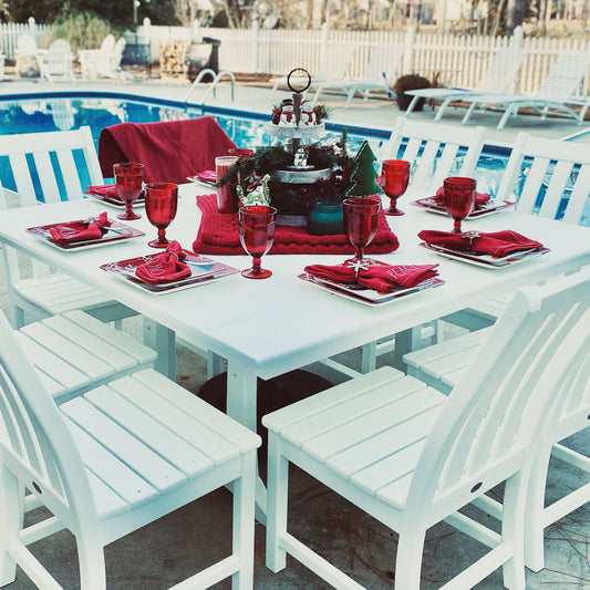 POLYWOOD Vineyard 9-Piece Farmhouse Trestle Dining Set FREE SHIPPING