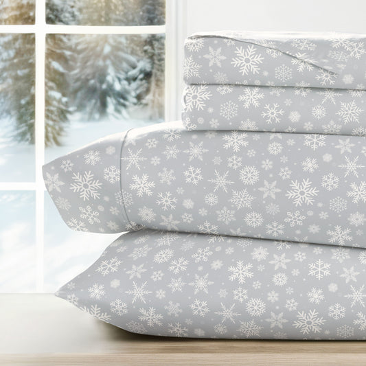 Let It Snow 4-Piece Patterned Sheet Set
