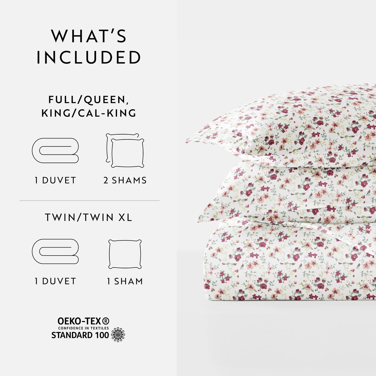 Blossoms Patterned Duvet Cover Set