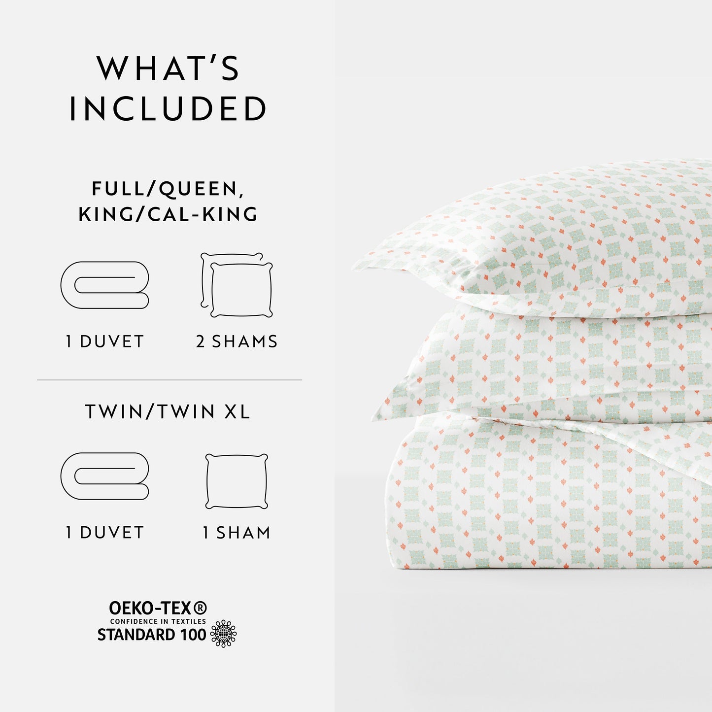 Lights in Blue Patterned Duvet Cover Set