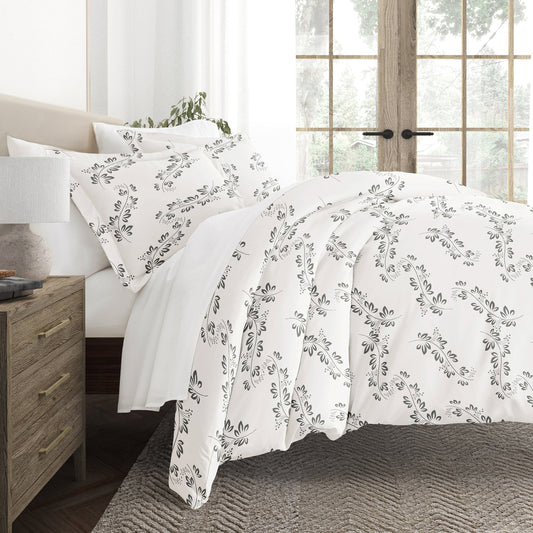 Simple Vine Patterned Duvet Cover Set