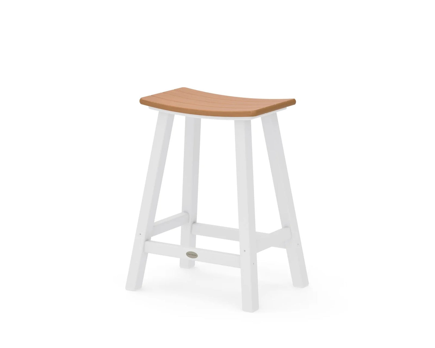 Polywood - Contempo 24" Saddle Counter Stool - FREE SHIPPING