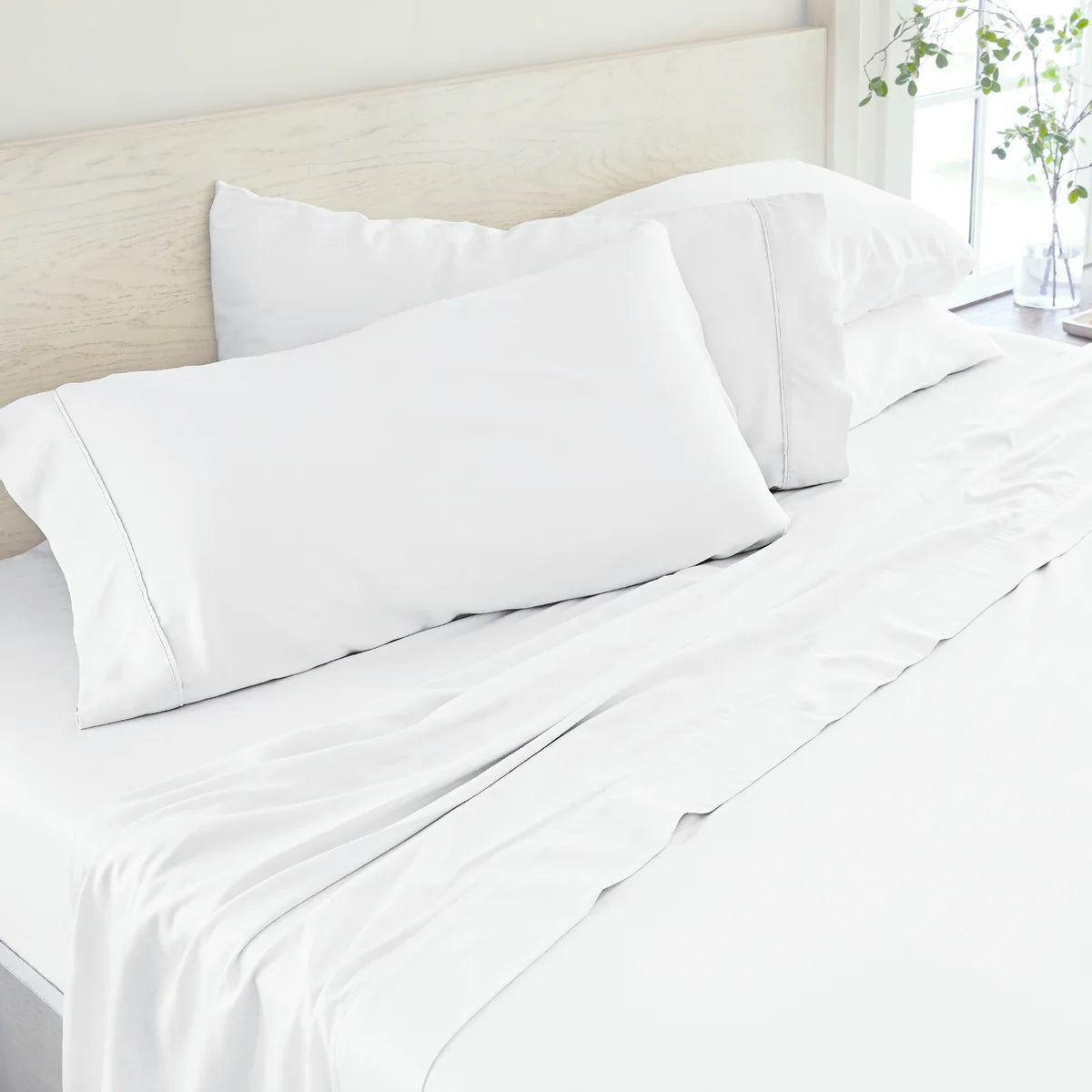 Breathable 4-Piece Linen Bamboo Blend Sheet Set