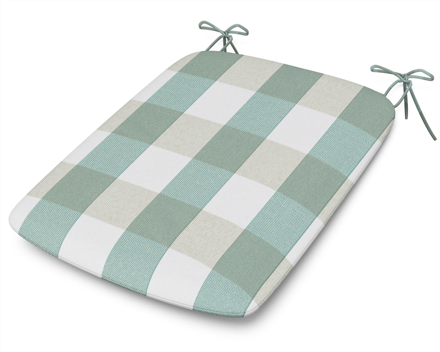 POLYWOOD 1120 Urban Seat Pad — Buffalo Plaid Glacier Spa